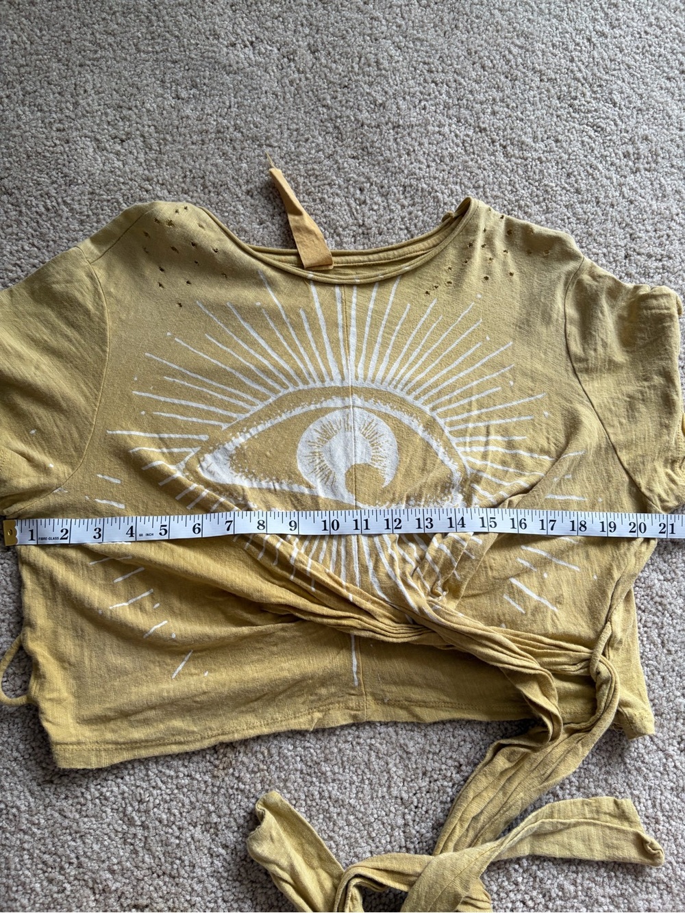 Magnolia pearl yellow Eye of Providence Tawney Wrap Cotton Jersey Coal one size - Picture 8 of 15
